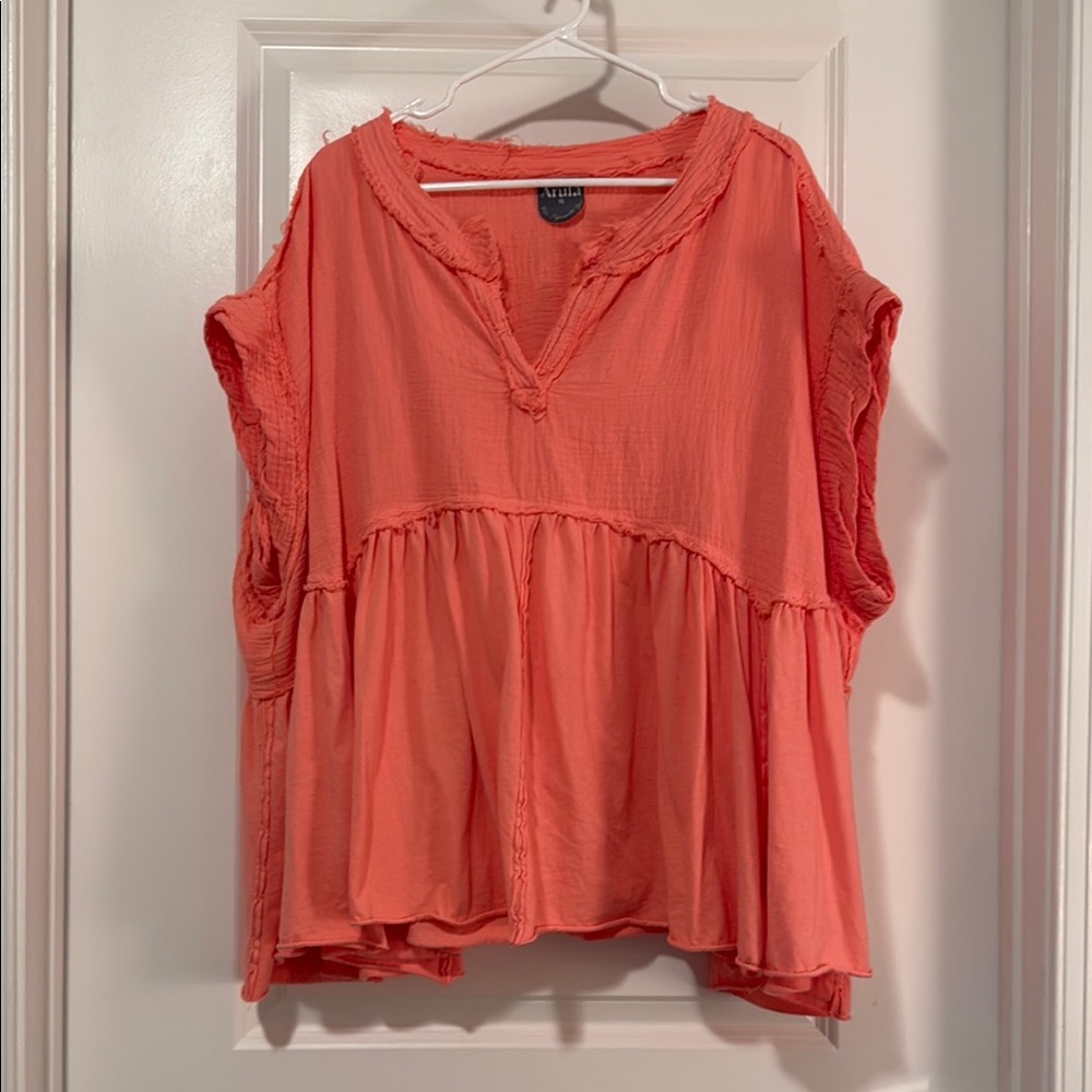 Arula Coral Babydoll Top